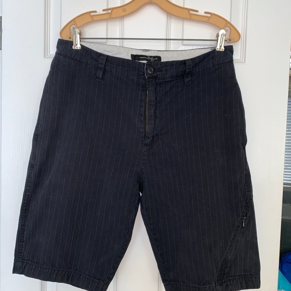 Black Flat Front Casual Shorts